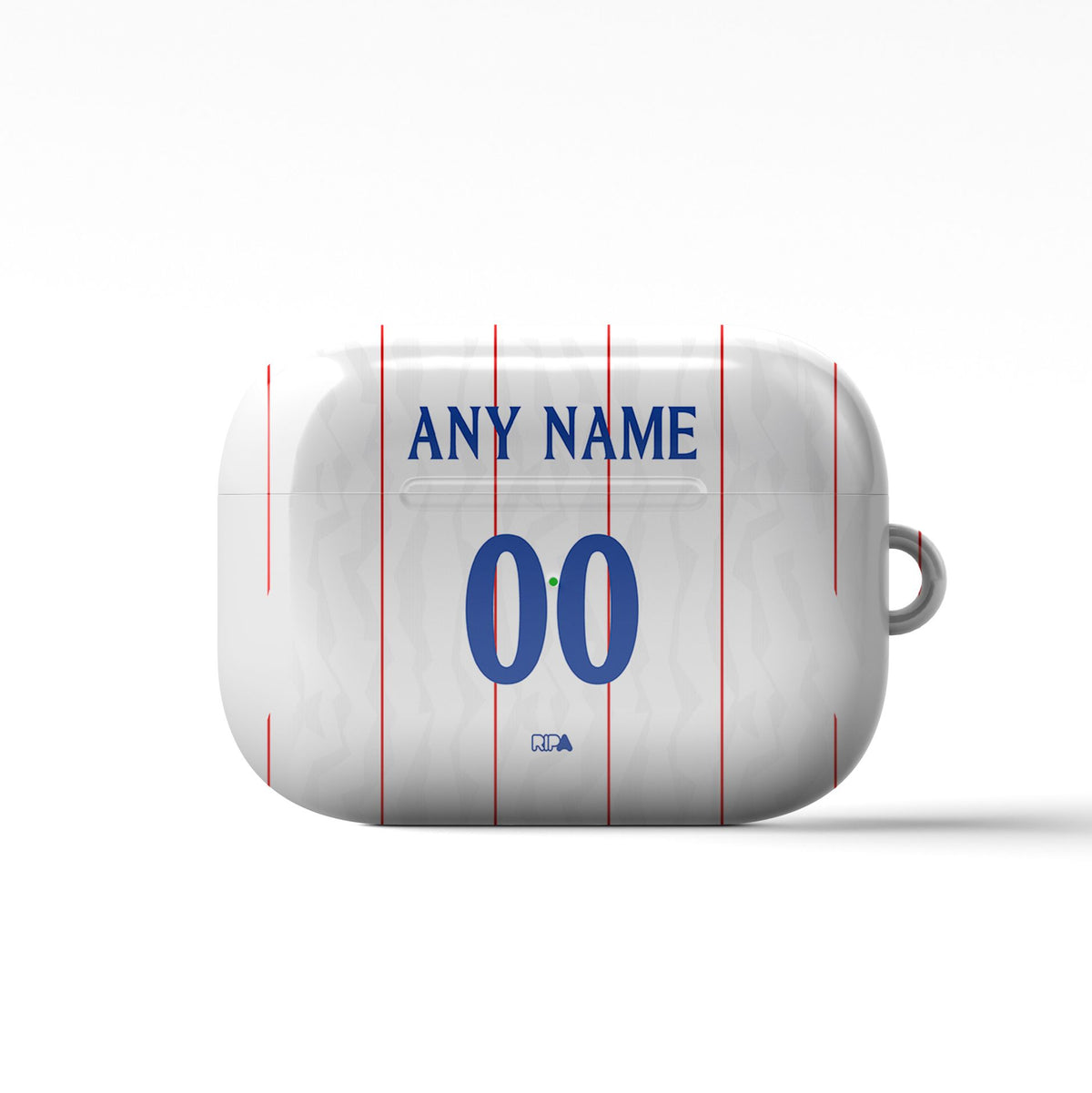 AirPods case with the Chelsea 2026-27 Third football shirt design by RIPA Football