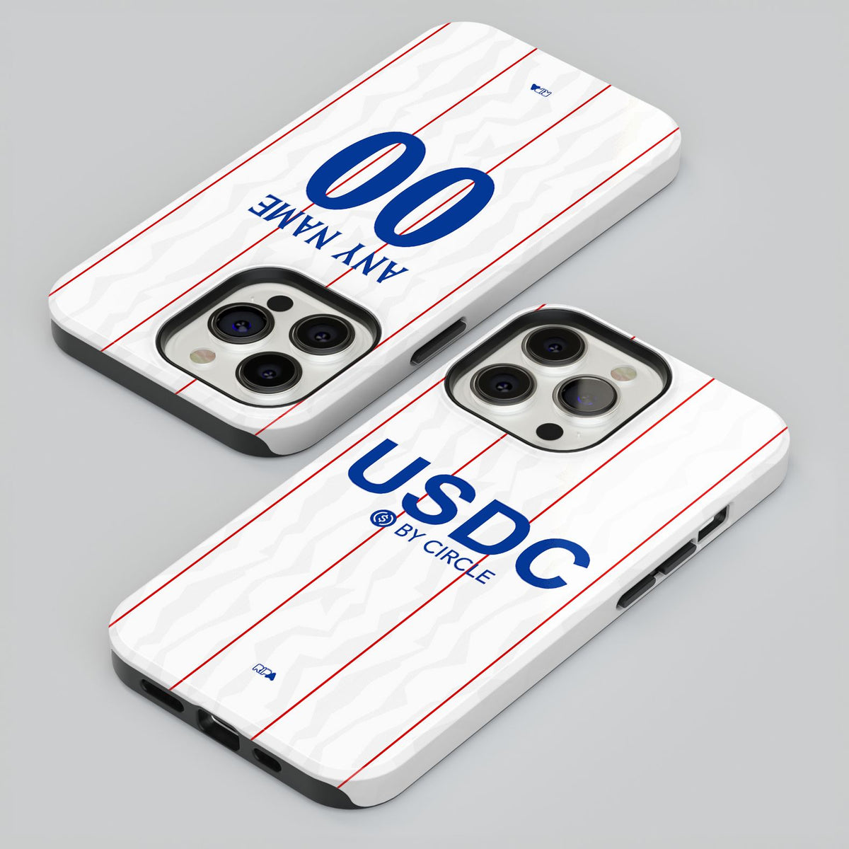 Phone case with the Chelsea 2026-27 Third football shirt design by RIPA Football