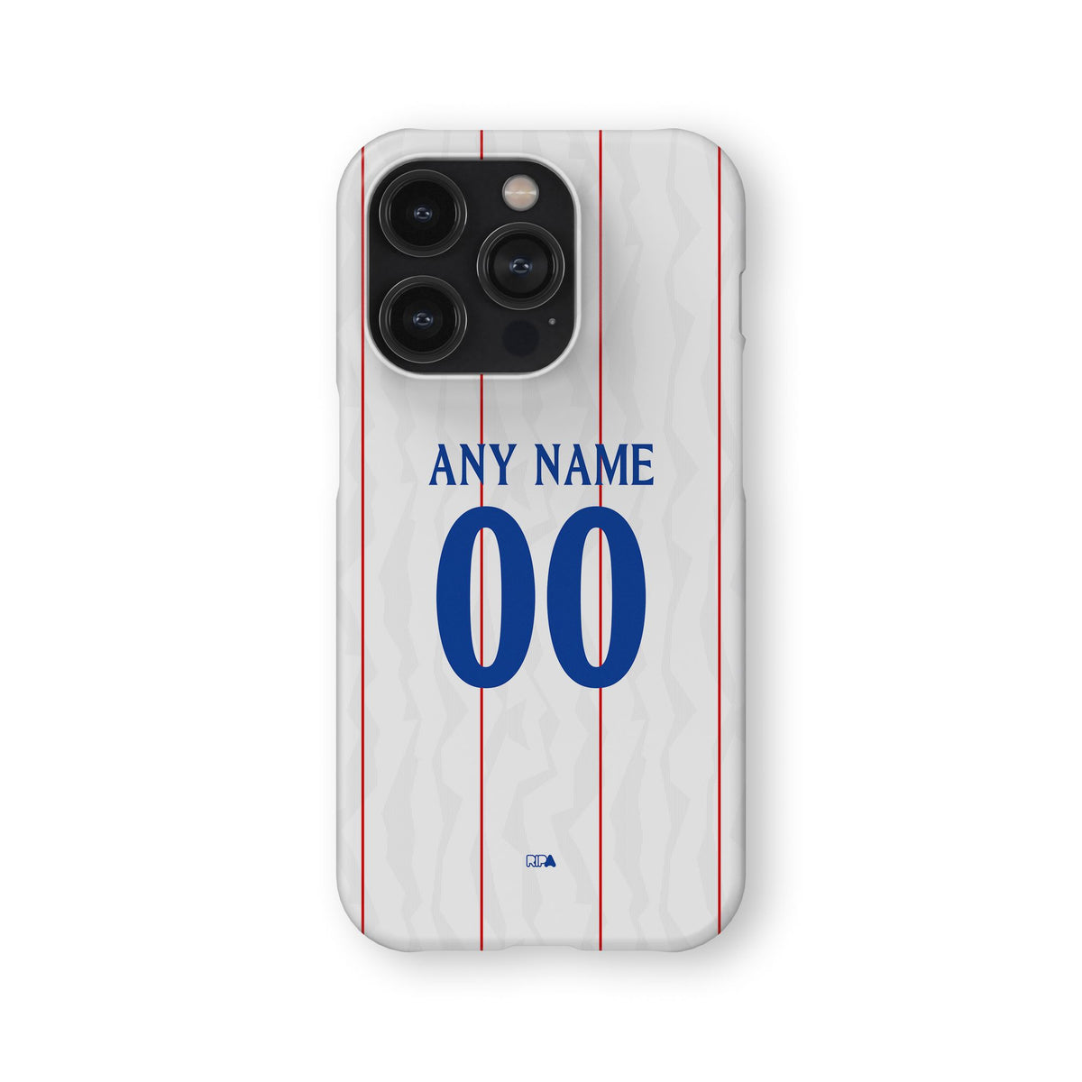 Phone case with the Chelsea 2026-27 Third football shirt design by RIPA Football