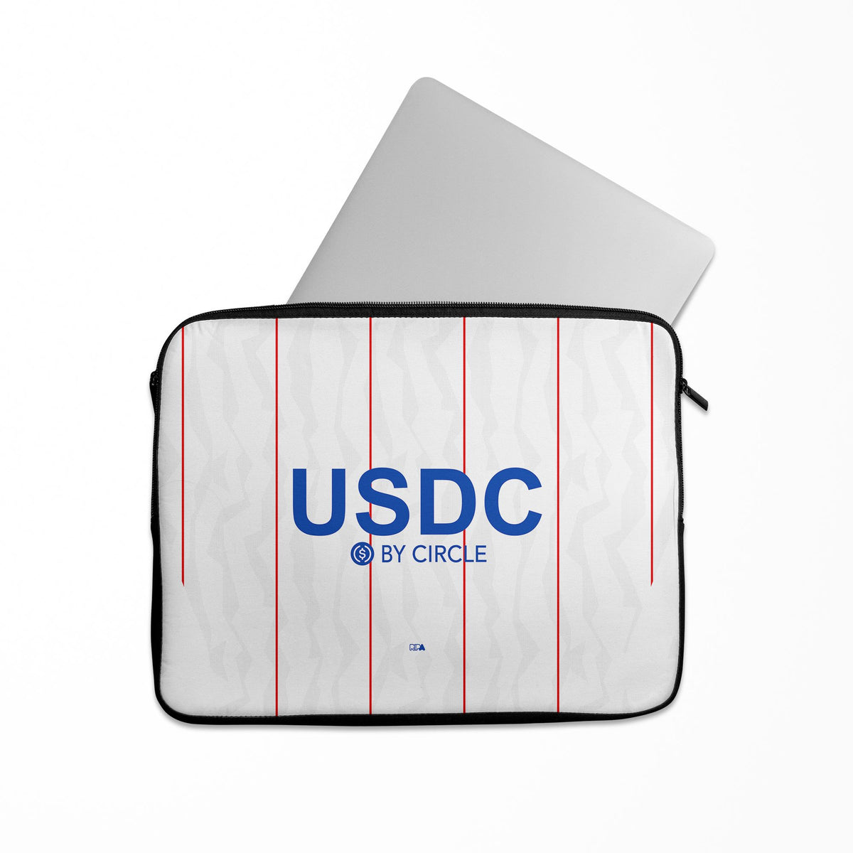 Laptop sleeve with the Chelsea 2026-27 Third football shirt design by RIPA Football
