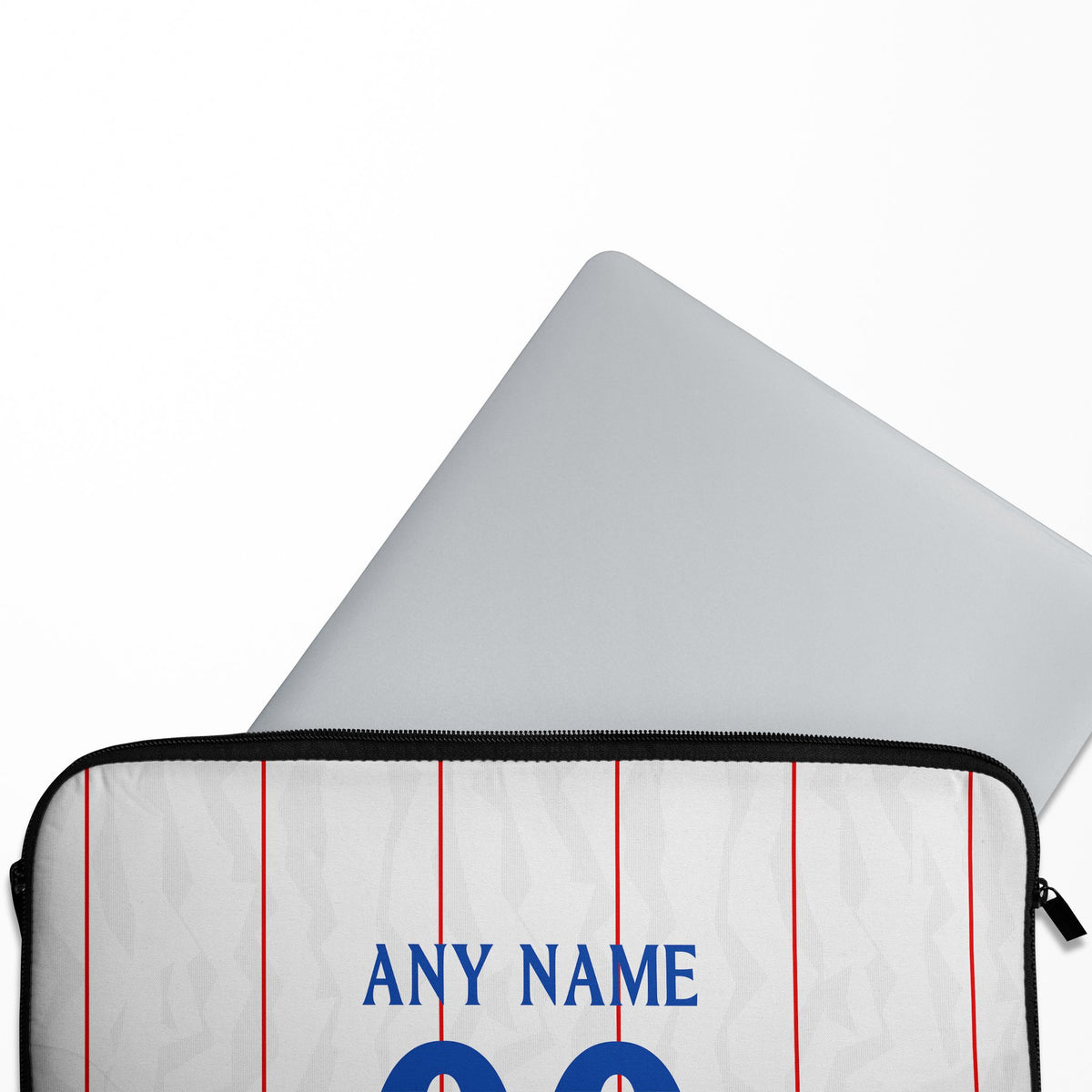 Laptop sleeve with the Chelsea 2026-27 Third football shirt design by RIPA Football