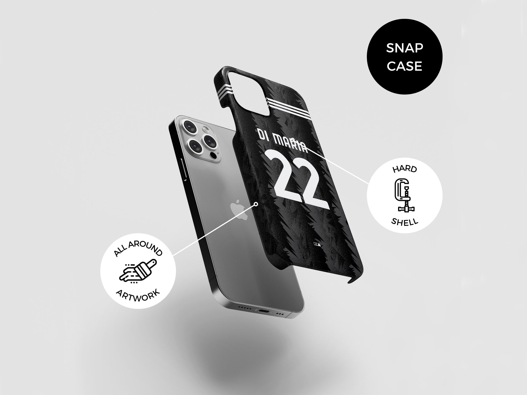 Piemonte Calcio Bianconeri 2022-23 Away Kit Phone Case