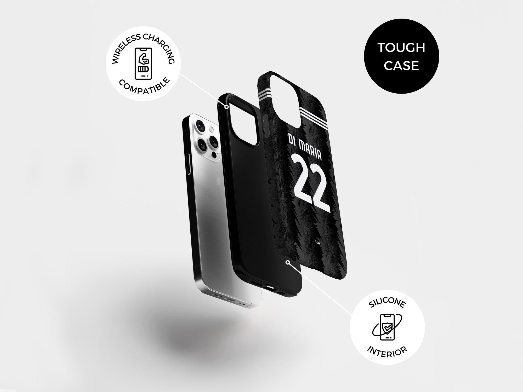 Piemonte Calcio Bianconeri 2022-23 Away Kit Phone Case